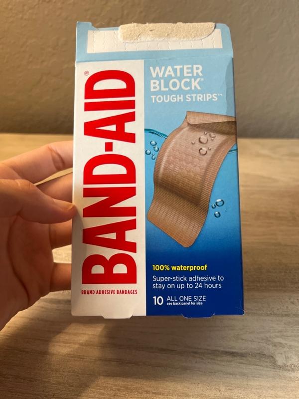 Band-Aid Brand Tough-Strips Waterproof Adhesive Bandages, Extra Large, 10 Count Pack