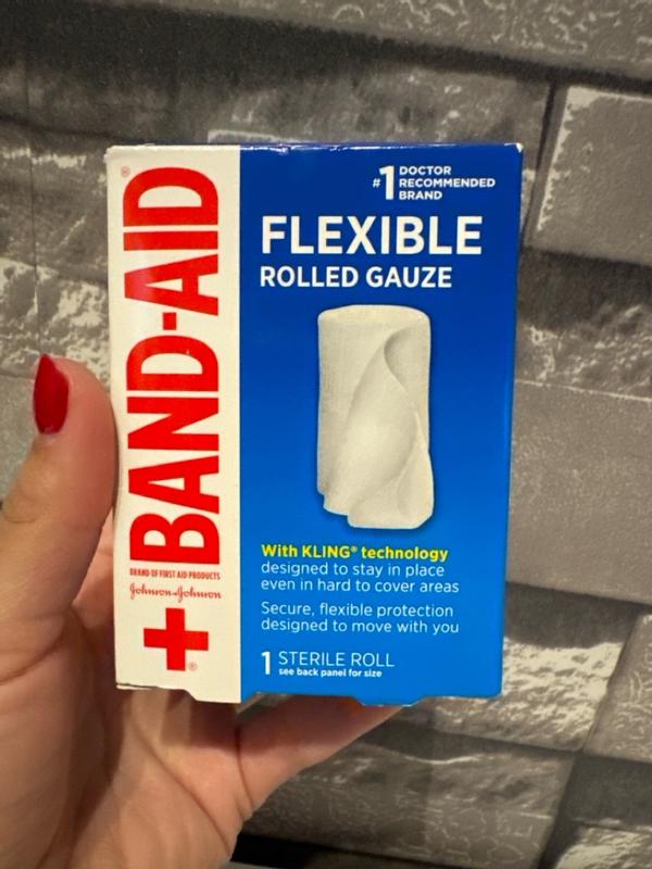 Flexible Rolled Gauze Bandage Roll for First Aid| BAND-AID® Brand