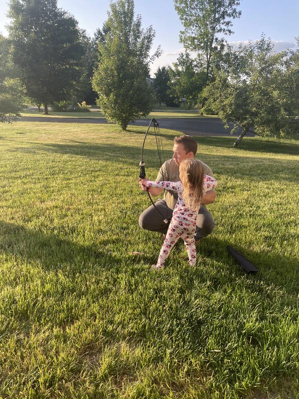 Letting an arrow fly before bed.