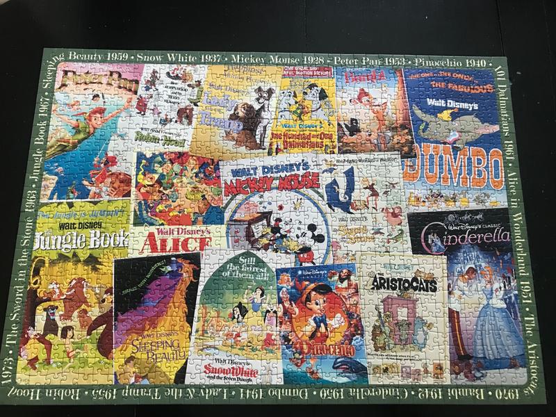 Puzzle 1000 piezas disney vintage movie post - Música y Deportes