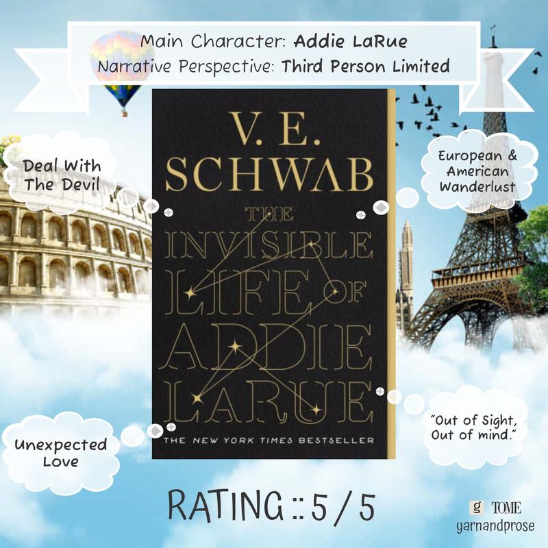 Thoughts While Reading The Invisible Life of Addie LaRue