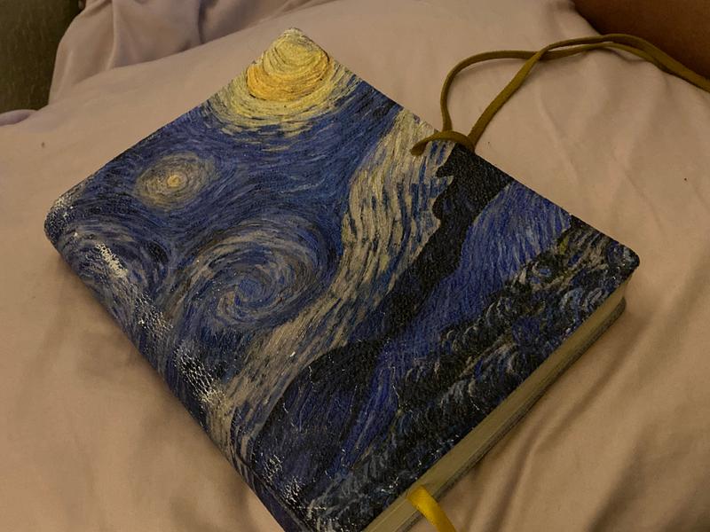 Van Gogh Starry Night Printed Leather Journal (6x8) by DIARPELL