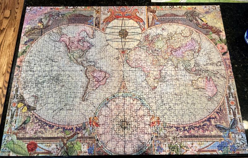 Puzzle Antique World Map