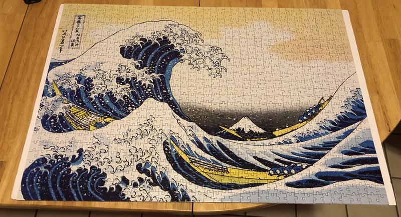 Adult Jigsaw 1000 Piece Puzzle Hokusai Great Wave by Hokusai
