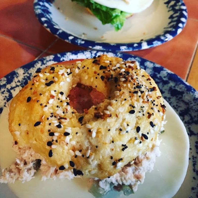 Cauliflower and Yogurt Bagel