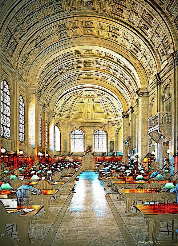 Boston Public Library Illustration
