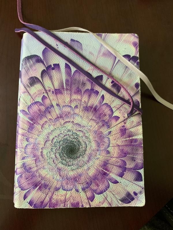 Purple Flower Italian Leather Bound Lined Journal With Tie 6 X 8 By Barnes Noble Barnes Noble