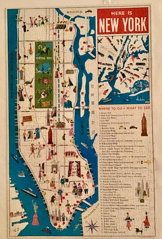 Cavallini & Co - New York City Map 500 Piece Jigsaw Puzzle by 