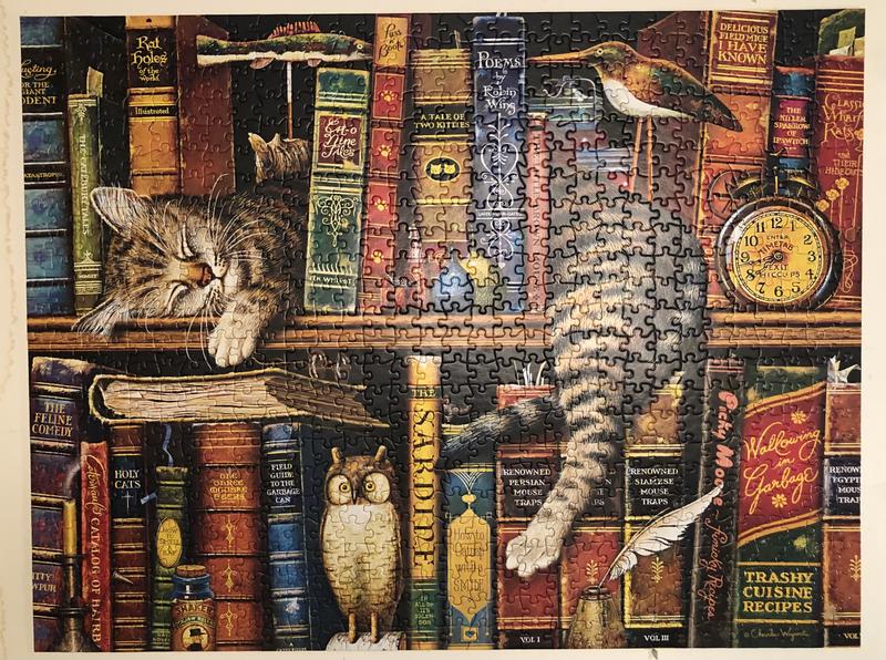 Buffalo Games 750-Piece Charles Wysocki Cats: Frederick The Literate Jigsaw Puzzle