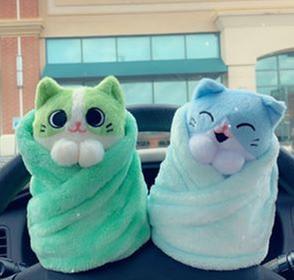 Hashtag Collectibles Purritos Plush Matcha Series Green Kitty Cat