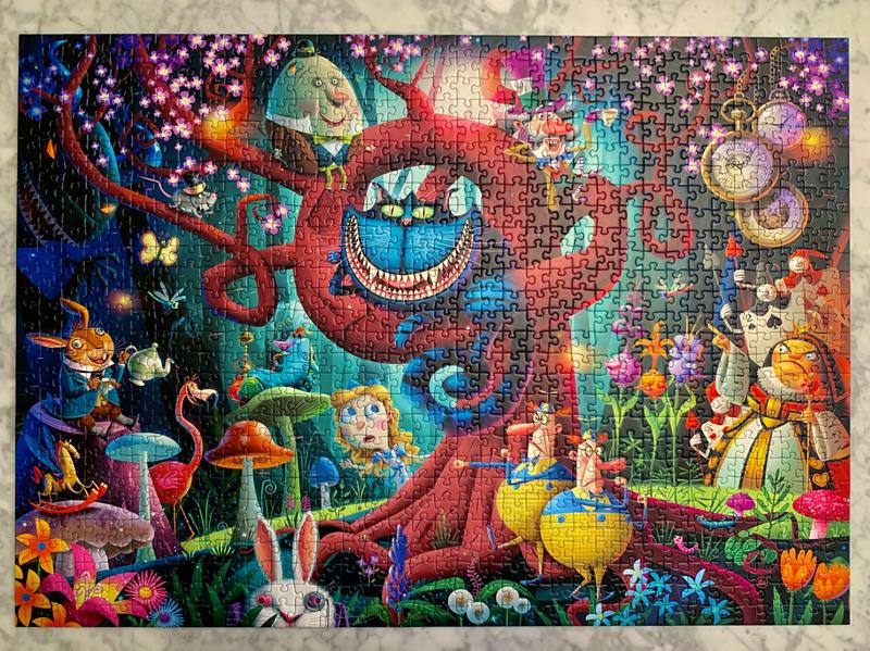 Ravensburger Most Everyone is Mad Alice in Wonderland 1000 Piece Jigsaw 27x20NEW 