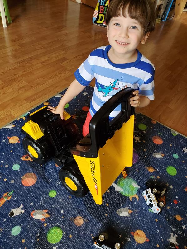 And then dumping all the toys out!