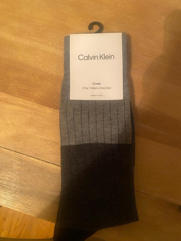 Calvin Klein Dropped Stitch Color Blocked Dress Crew Socks | Bloomingdale's
