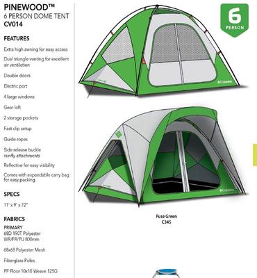 Columbia Pinewood 6 Person Dome Tent Bass Pro Shops