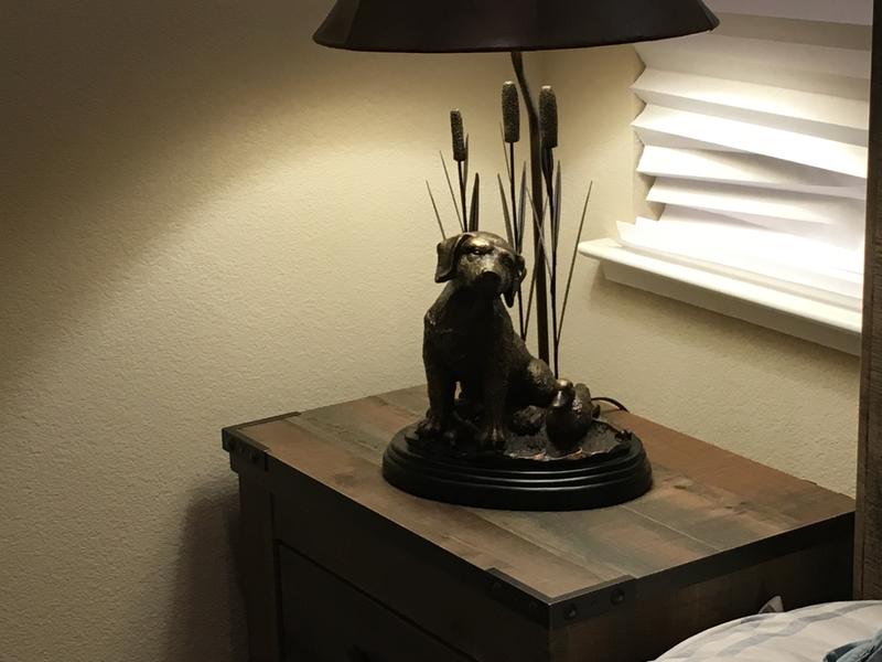 White River Dog With Decoy Table Lamp, Cabelas Lamp Shades