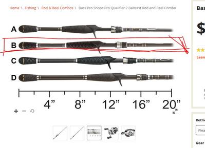 Bass Pro Shops Pro Qualifier Casting Rod - 6'6 - Medium Heavy - Fast - 1 Piece - B