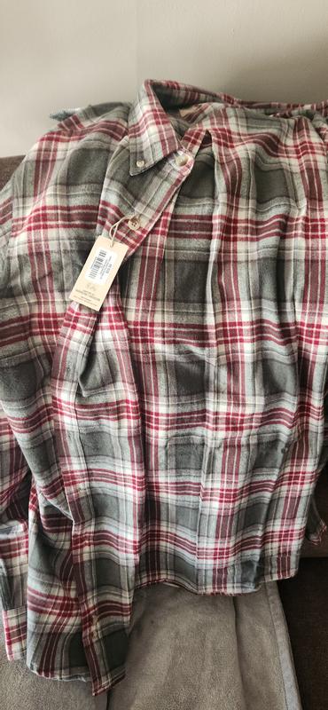 Redhead Ultimate Flannel Long-Sleeve Shirt for Men - Holiday Ivory - XLT