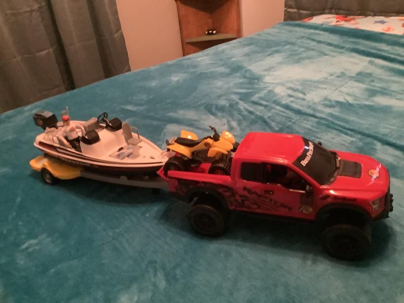 Bass Pro Shops Imagination Adventure Bass Boat and Ford Raptor Playset for  Kids