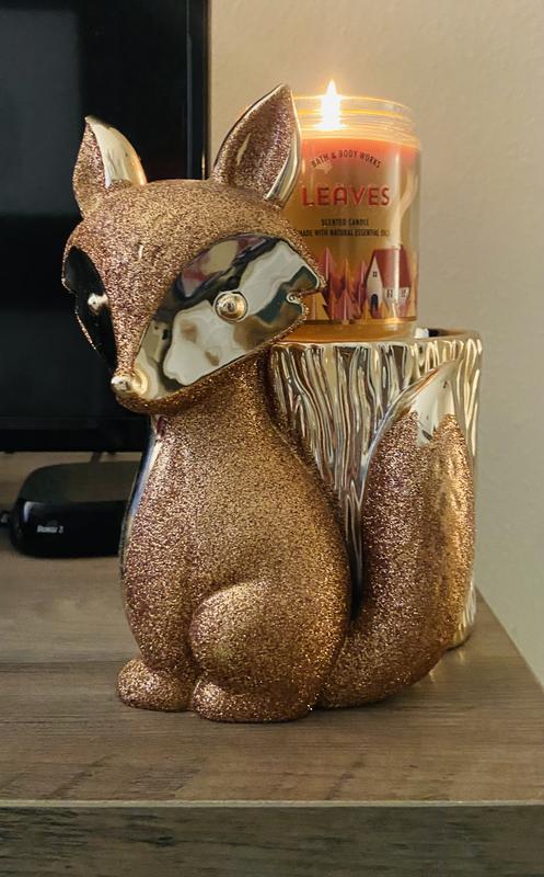 bath and body works glitter fox candle holder