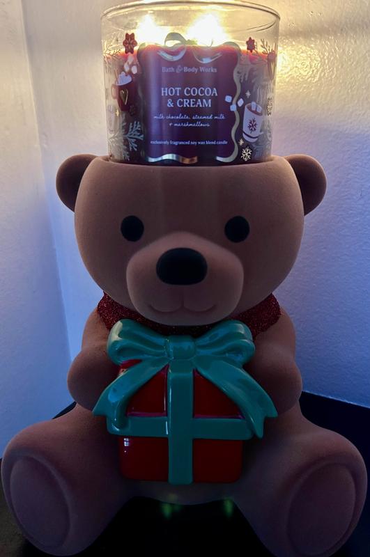 Bath & Body Works Set of 3 Holiday Bear Candle popular Holders