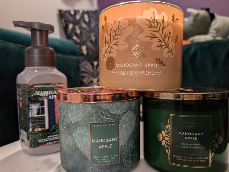 Mahogany Apple 3 Wick Candle Bath Body Works