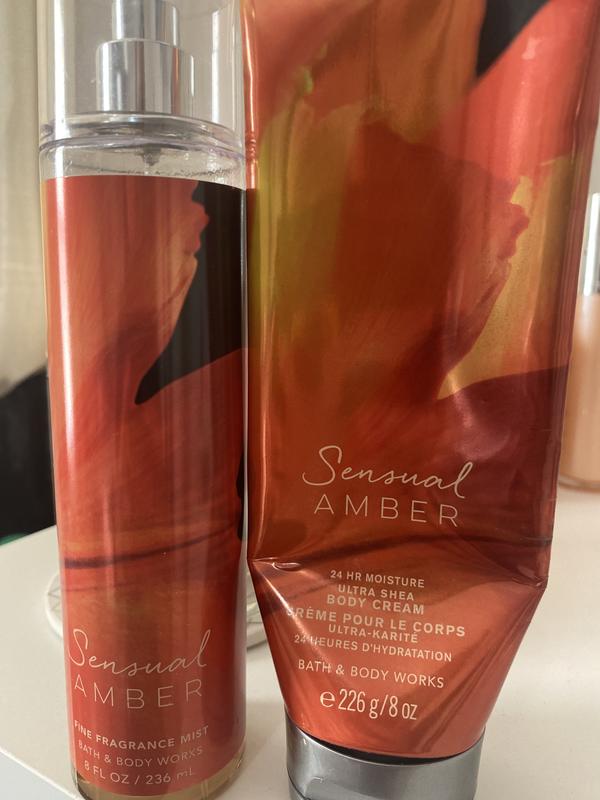 Bath & Body Works Signature Collection Sensual Amber Gift Set 2 Body Cream  & 2 Fragrance Mist. Lot of 4