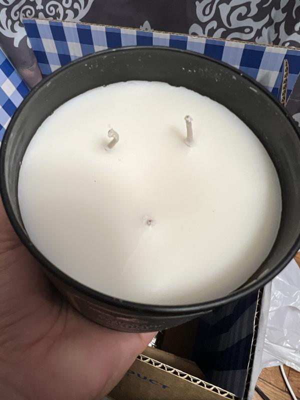 Mahogany Teakwood Increased Intensity 3-Wick Candle - White Barn