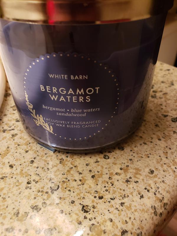 Bergamot Waters 3-Wick Candle - White Barn | Bath & Body Works Bergamot Waters 3-Wick Candle - White Barn | Bath & Body Works