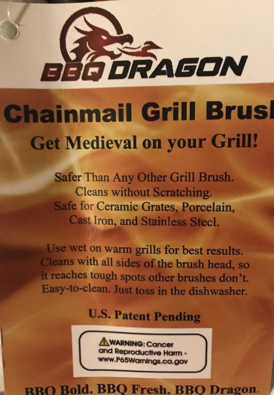 BBQ Dragon Rubber Handle Grill Brush - Stainless Steel Cleaning Head,  Dishwasher Safe, Cleans Without Scratching - Ideal for Ceramic Grates,  Porcelain, Cast Iron in the Grill Brushes & Cleaning Blocks department