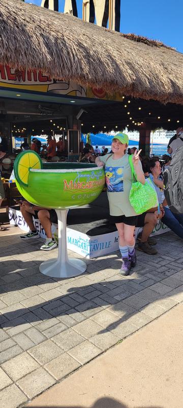 Photo of me wearing the boots with tall socks in Mexico