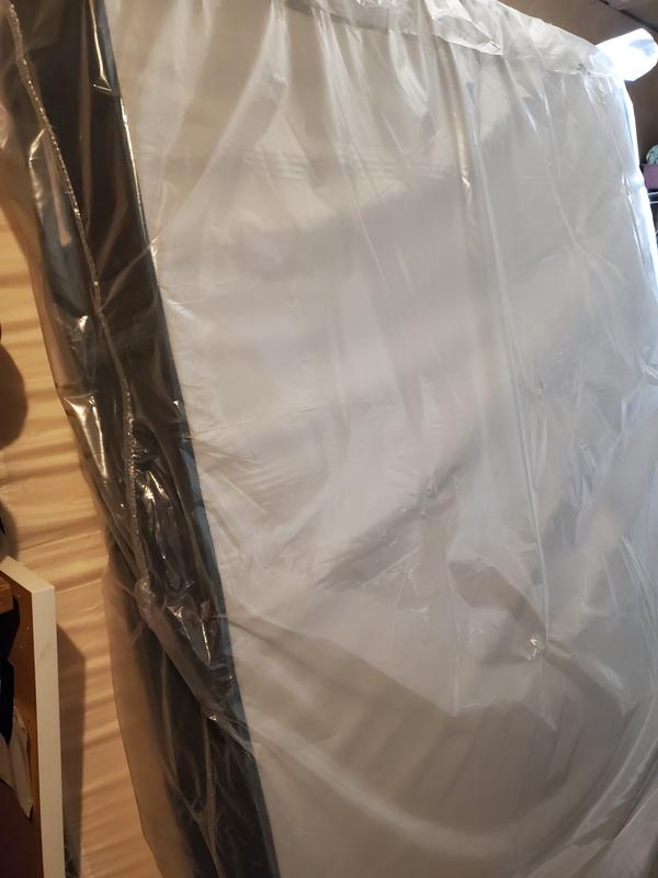 With plastic still on