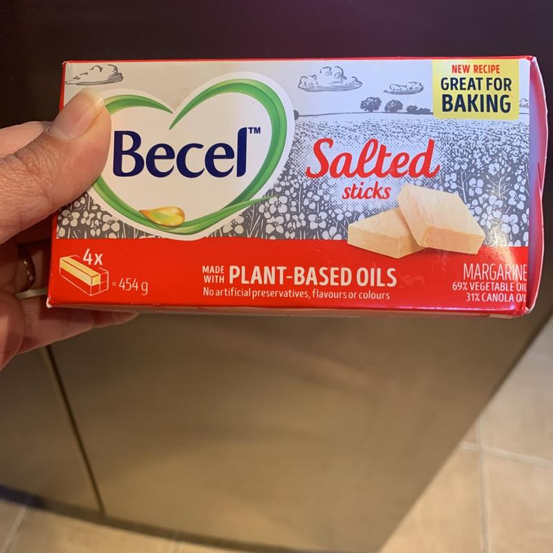 Becel Plant-Based Unsalted Sticks, Easy Baking Premeasured Sticks
