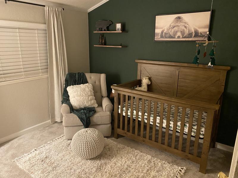 Best Chairs Finley Swivel Glider Recliner in Linen buybuy BABY