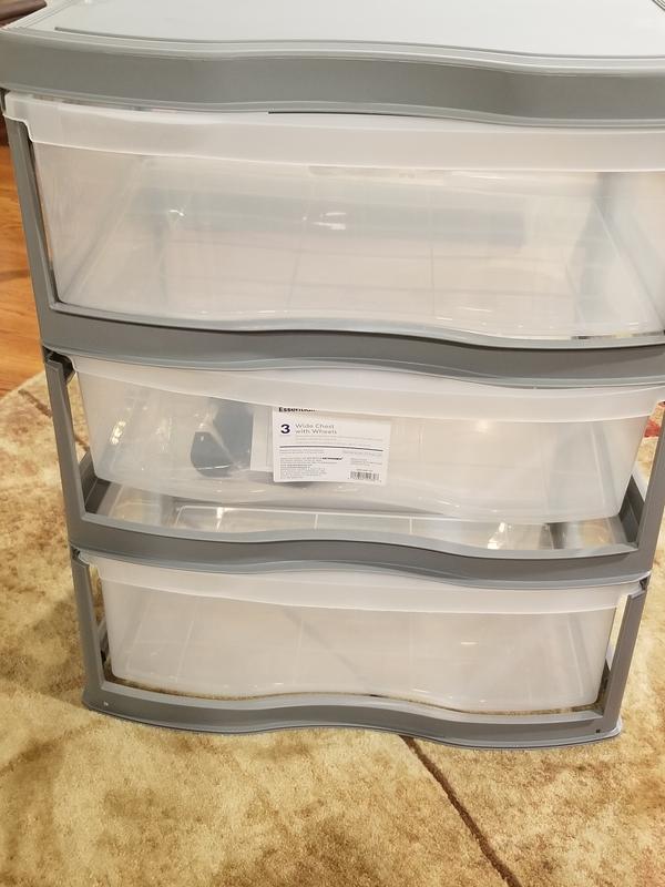 Simply Essential™ 3Drawer Wide Chest with Wheels Customer Reviews