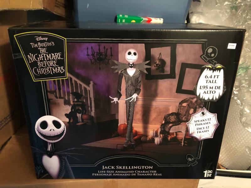 Disney® Life Size Jack Skellington Animated Figure in Black/White | Bed  Bath & Beyond