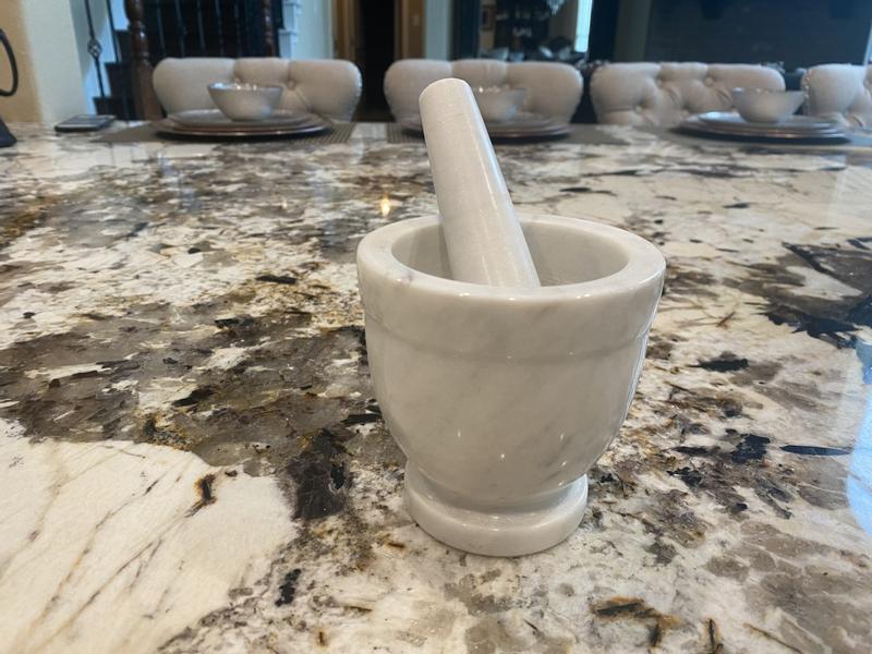 Our Table™ White Marble Mortar and Pestle Set Bed Bath and Beyond Canada