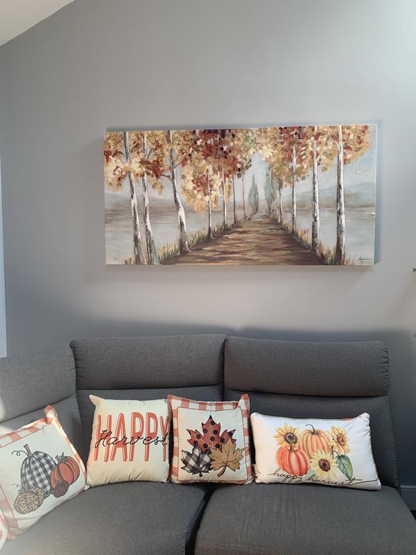 Gold Tree Canvas 60Inch x 30Inch Framed Wall Art Bed Bath and