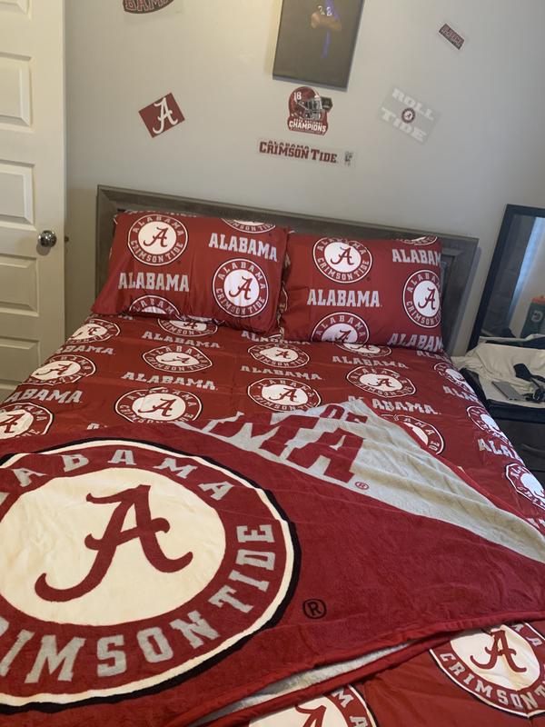 5pc NCAA Alabama Crimson Tide Bedding Comforter Pillowcase Sheet Set Twin Size 