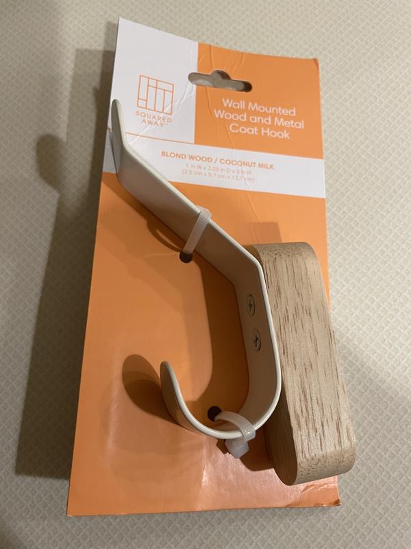 Squared Away™ Wall Mounted Wood and Metal Coat Hook Bed Bath & Beyond