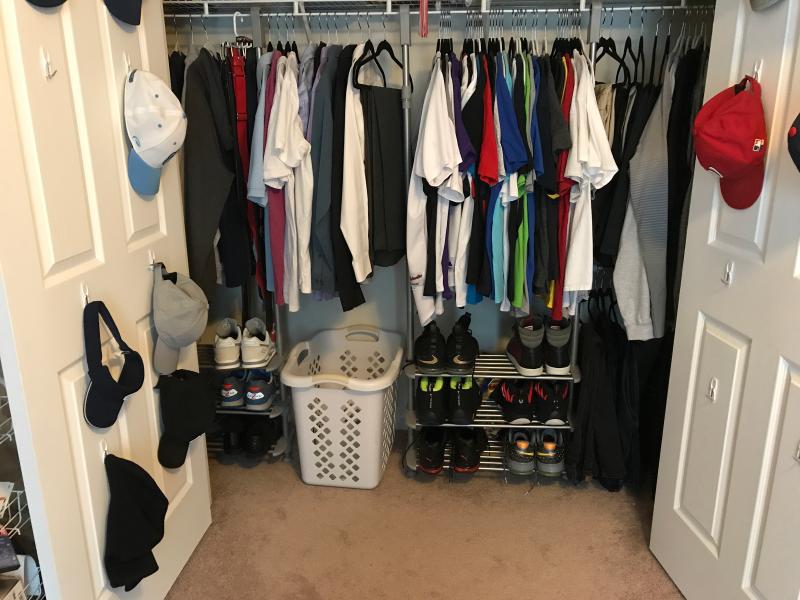 Relaxed Living Adjustable Metal Closet System in Satin Nickel Bed