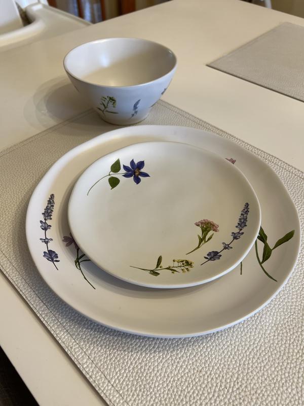 Bee & Willow™ Charlotte Floral Organic 12Piece Dinnerware Set Bed