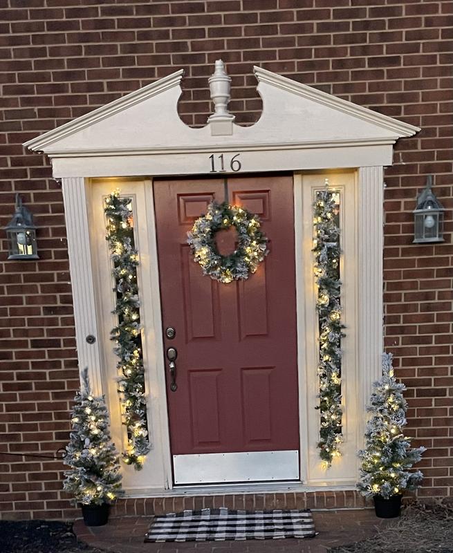 H for Happy™ 6Piece Flocked Christmas Tree, Garland, and Wreath Set