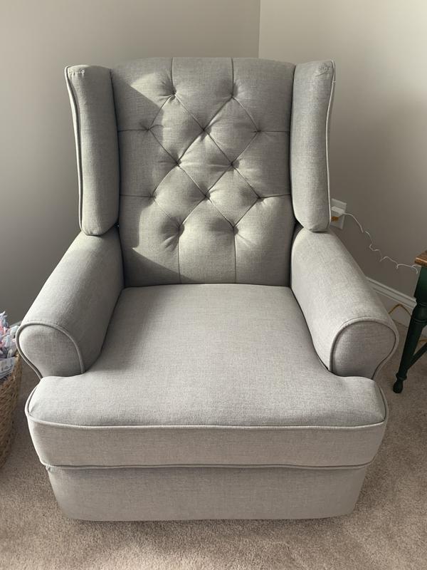 Best Chairs Finley Swivel Glider Recliner in Linen buybuy BABY