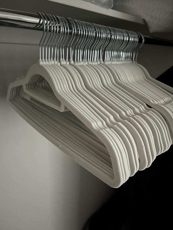 Squared Away™ Velvet Slim Suit Hangers with Chrome Hook (Set of 50