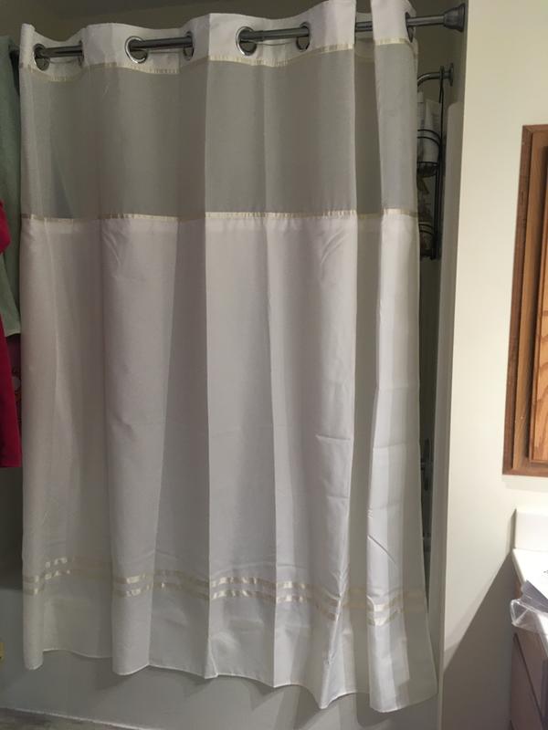 Hookless Escape Fabric Shower Curtain, Hookless Escape Fabric Shower Curtain And Shower Curtain Liner Set