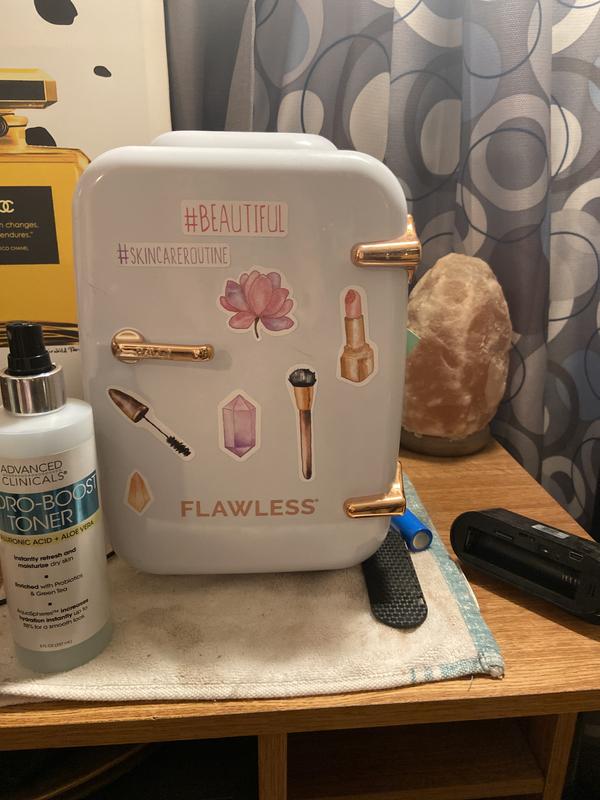 Flawless® Mini Beauty and Skincare Refrigerator in White/Rose Gold