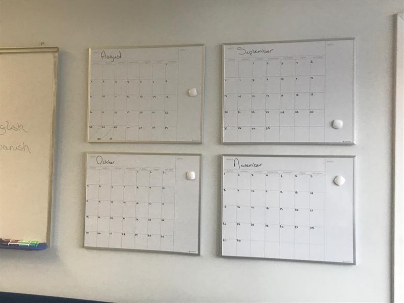 PinIt Dry Erase Calendar Board in White Bed Bath & Beyond