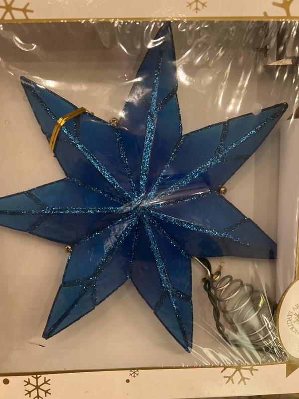 Kurt Adler 10Light 7Point Blue Capiz Star Tree Topper Bed Bath & Beyond