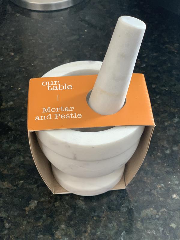 Our Table™ White Marble Mortar and Pestle Set Bed Bath & Beyond