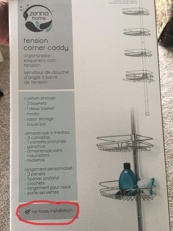 Zenna Home® Tension Corner Pole Shower Caddy in Bronze Bed Bath & Beyond